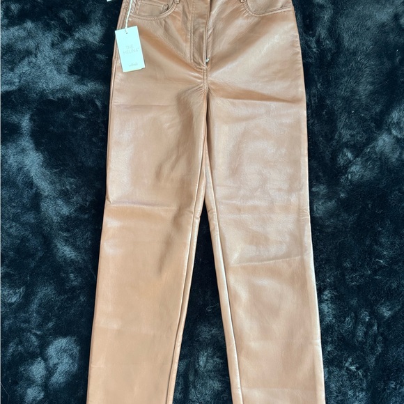 NWT aritzia brown Leather Pants - Picture 3 of 6